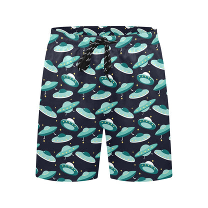 UFO Print Design LKS304 Men's Swim Trunks Beach Shorts