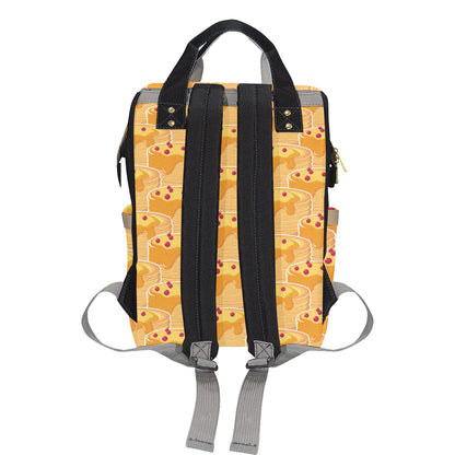 Pancake Pattern Print Design A04 Diaper Bag Backpack