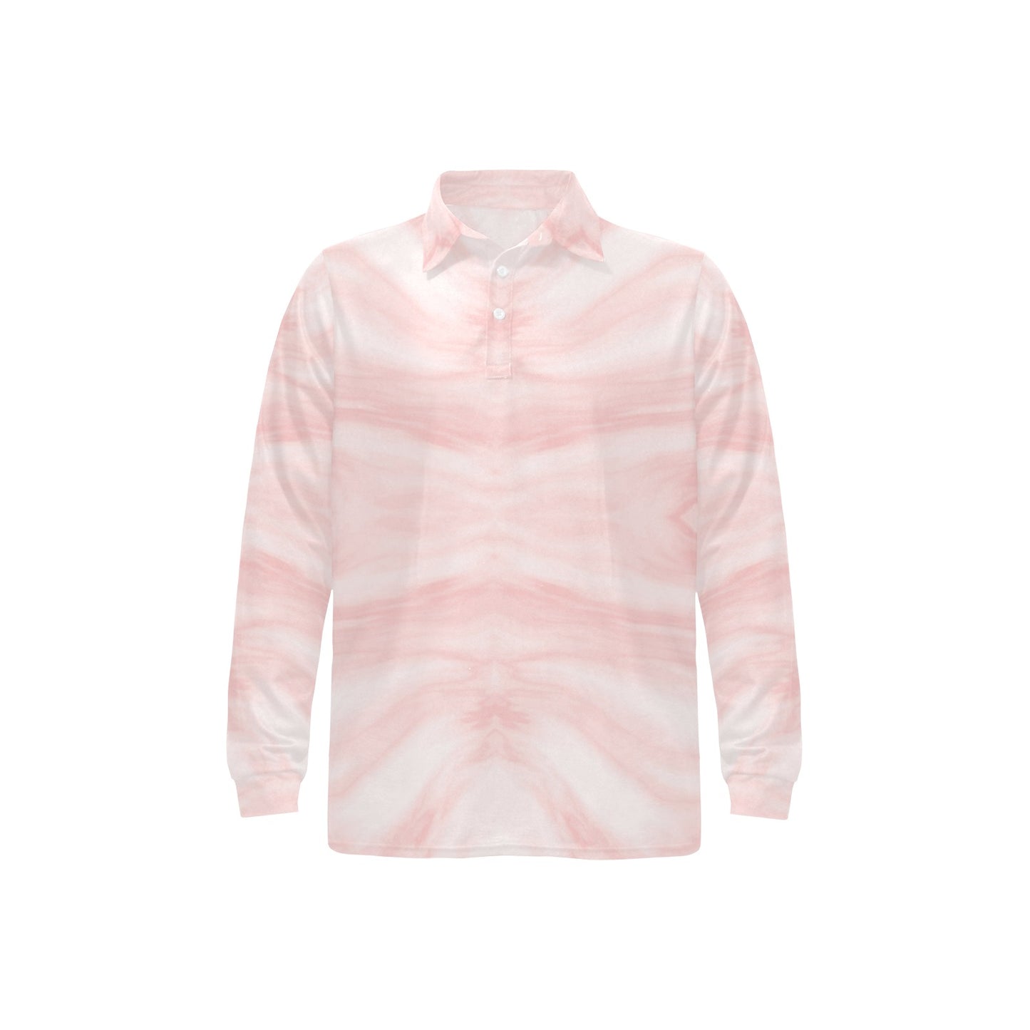 Marble Pattern Print Design 03 Long Sleeve Polo Shirt For Men's