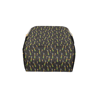Champagne Pattern Print Design 04 Diaper Bag Backpack