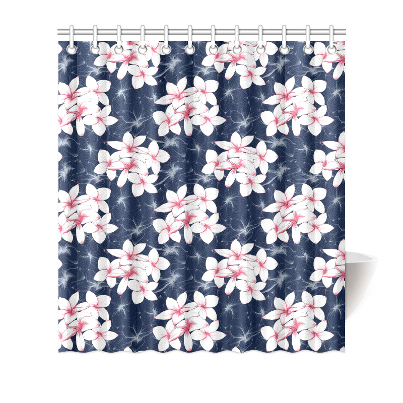 Plumeria Pattern Print Design PM017 Shower Curtain