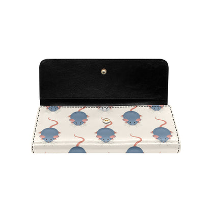 Rat Pattern Print Design 03 Women's Trifold Wallet