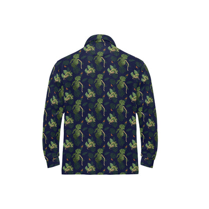 Boa Pattern Print Design 02 Long Sleeve Polo Shirt For Men's