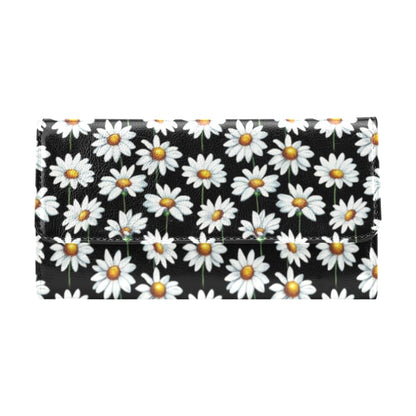 Daisy Print Pattern Women's Trifold Wallet