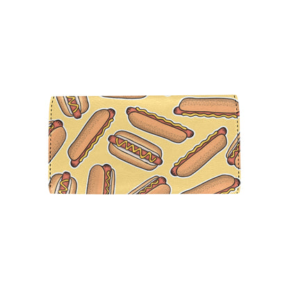 Hot Dog Pattern Print Design 01 Women's Trifold Wallet
