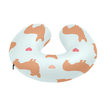 Pembroke Welsh Corgis Pattern Print Design A01 U-Shaped Travel Neck Pillow
