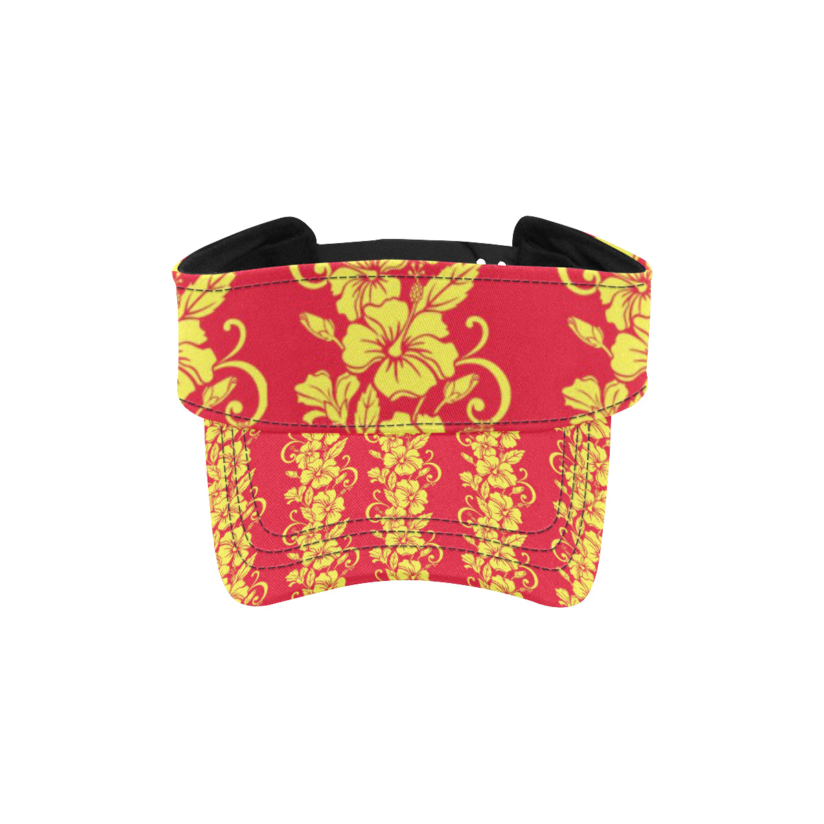 Orange Hibiscus Pattern Print Design HB018 Unisex Sun Visor