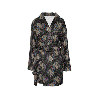 Buffalo Head Print Design LKS401 Women's Fleece Robe