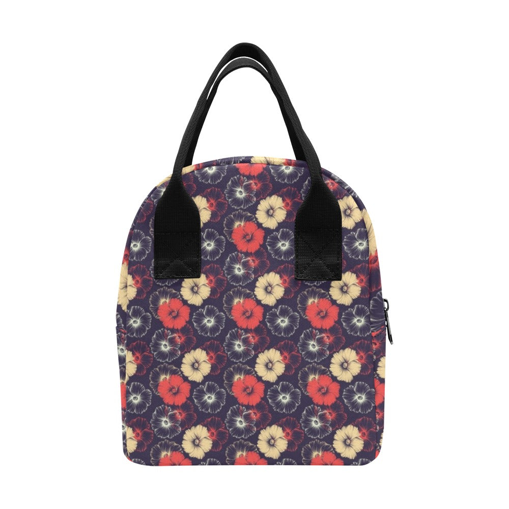 Tropical Flower Print Design LKS302 Insulated Lunch Bag