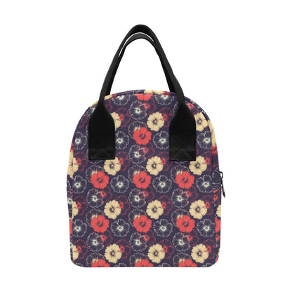 Tropical Flower Print Design LKS302 Insulated Lunch Bag