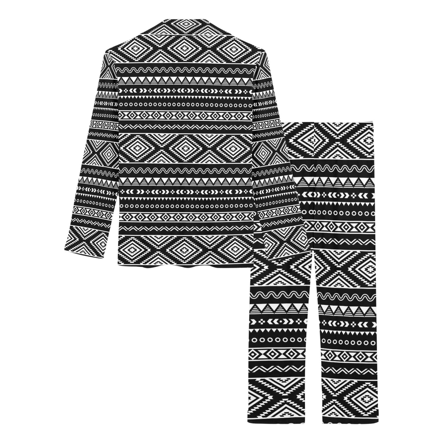 Tribal Pattern Print Design LKS301 Women's Long Pajama Set