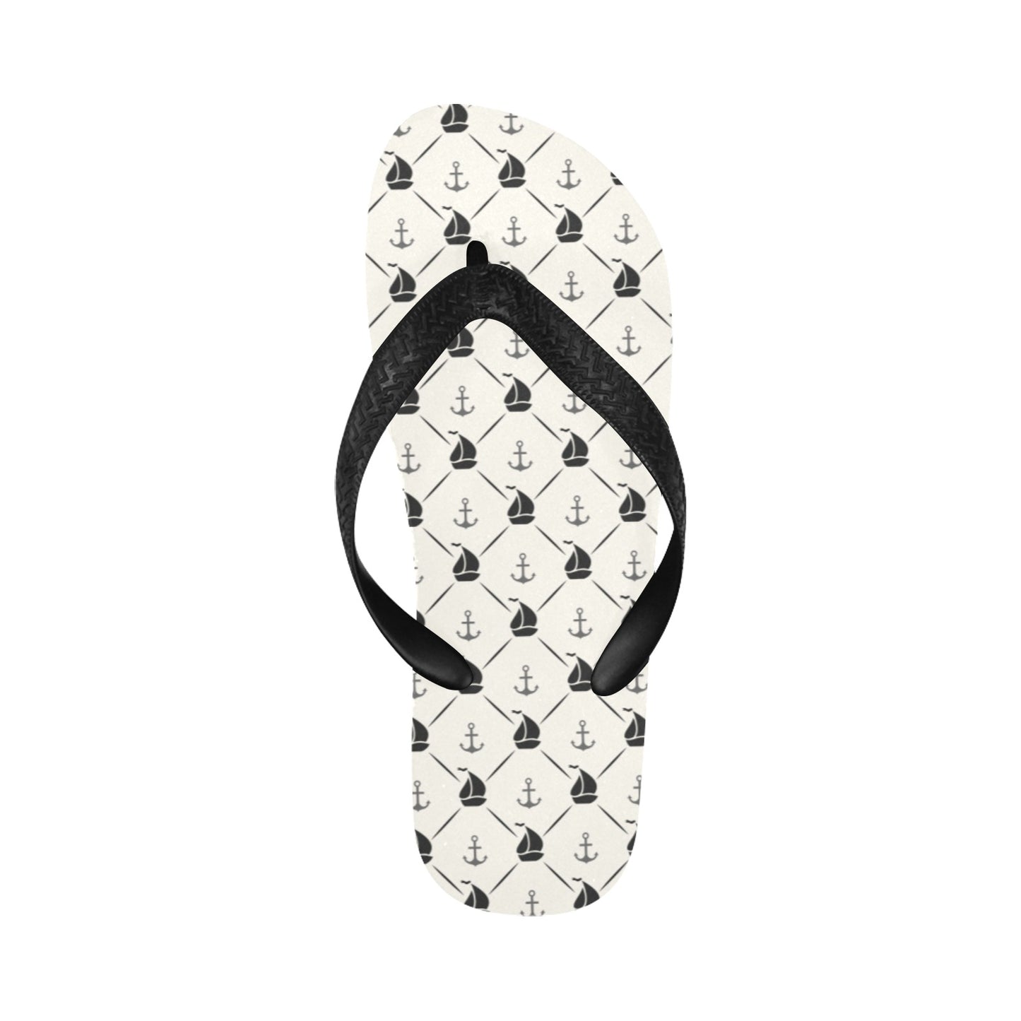 Sailboat Print Design LKS302 Flip Flops