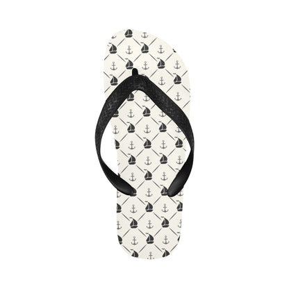 Sailboat Print Design LKS302 Flip Flops