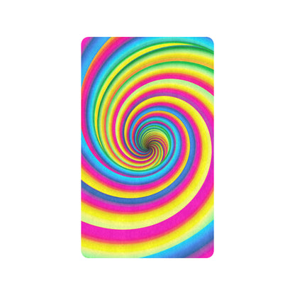 Vortex Twist Swirl Rainbow Design Rubber Doormat