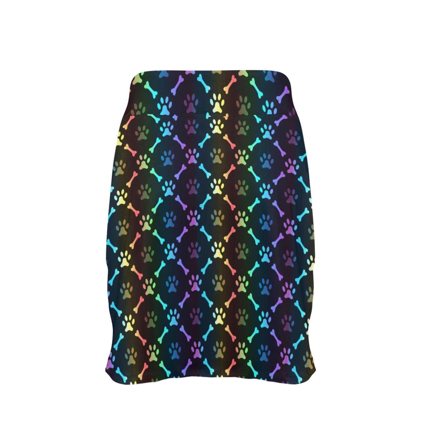 Paw Rainbow Print 17" Golf & Pickleball Skort with Pockets