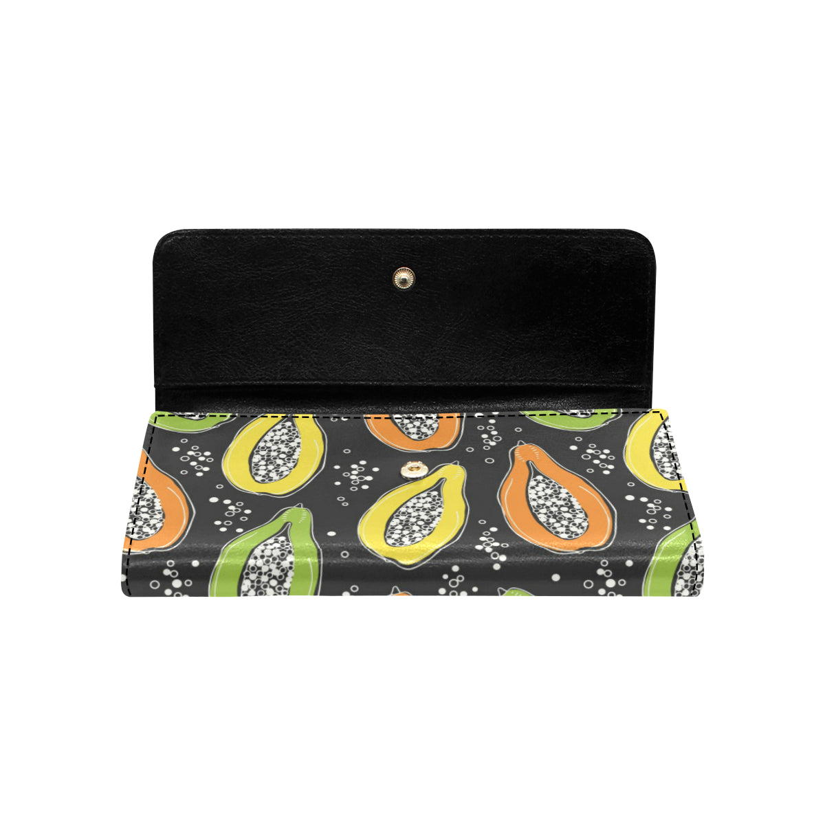 Papaya Pattern Print Design PP05 Women's Trifold Wallet