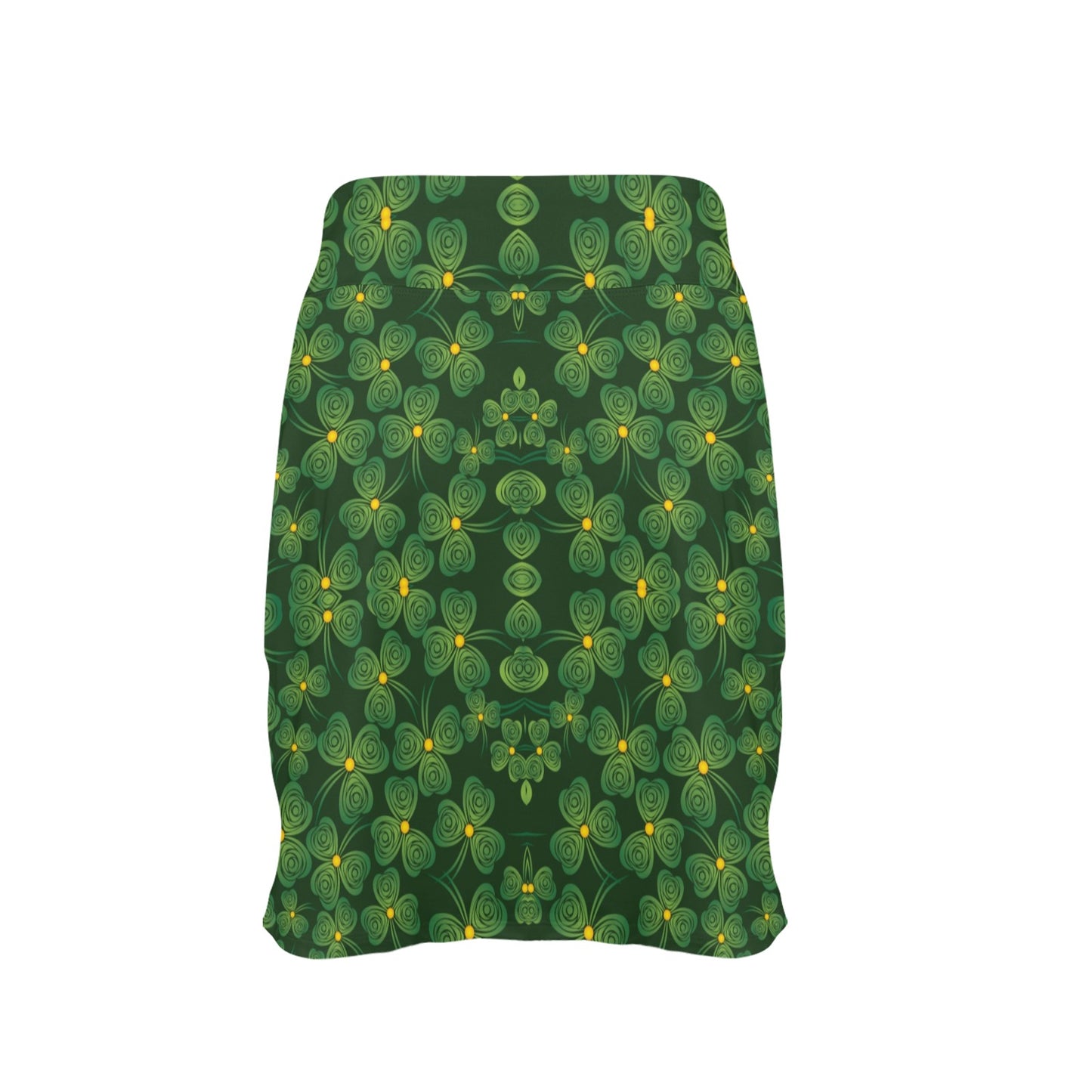 Shamrock Pattern 17" Golf & Pickleball Skort with Pockets