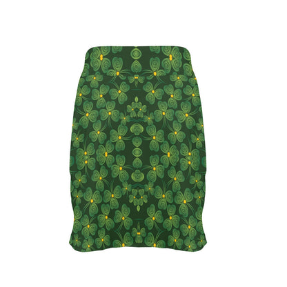 Shamrock Pattern 17" Golf & Pickleball Skort with Pockets