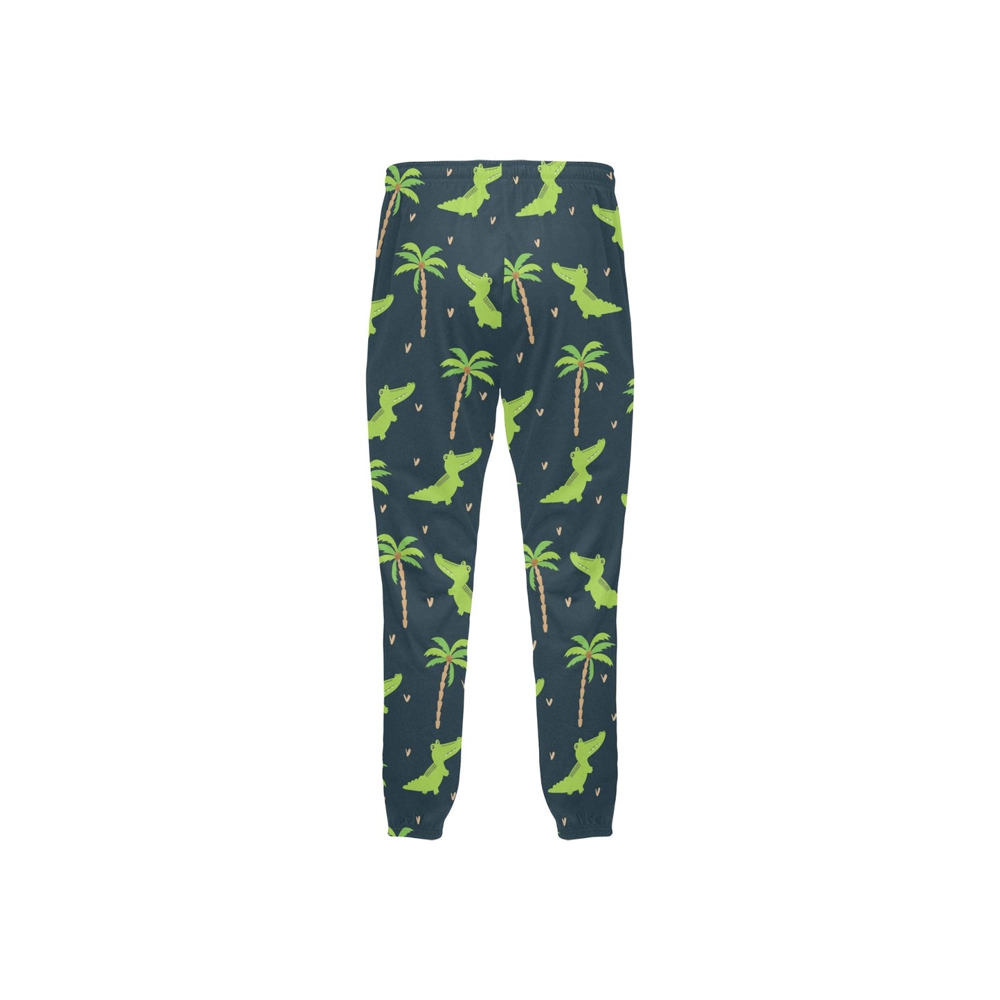 Alligator Pattern Print Design 02 Men's Jogger Pajamas Pants