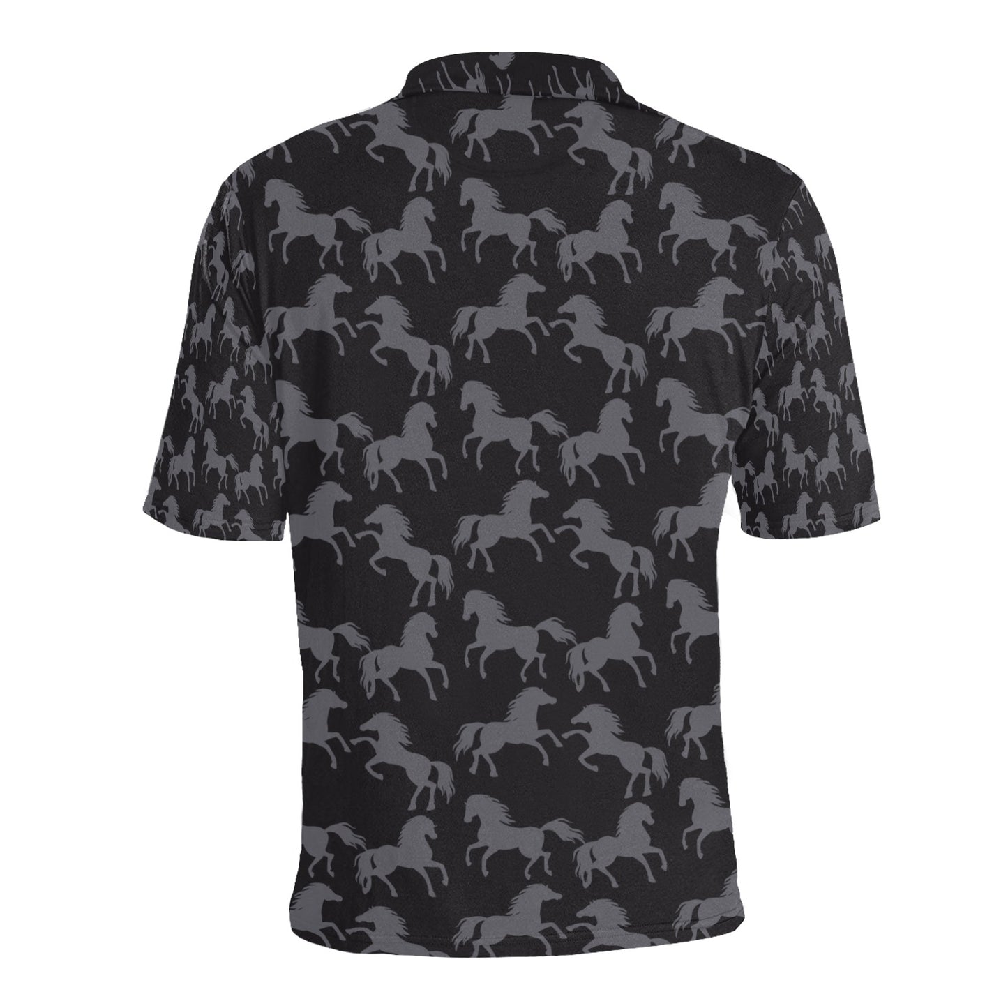 Horse Print Design LKS305 Men Polo Shirt