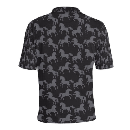 Horse Print Design LKS305 Men Polo Shirt