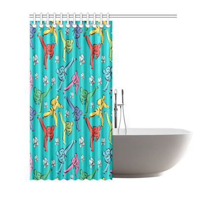 Judo Pattern Print Design 01 Shower Curtain