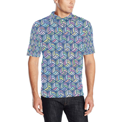 Volleyball Print Design LKS301 Men Polo Shirt