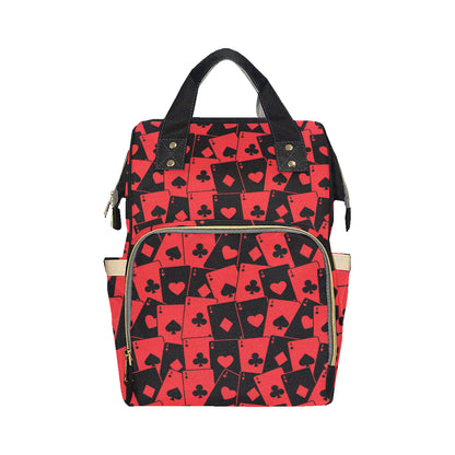 Poker Cards Pattern Print Design A01 Diaper Bag Backpack