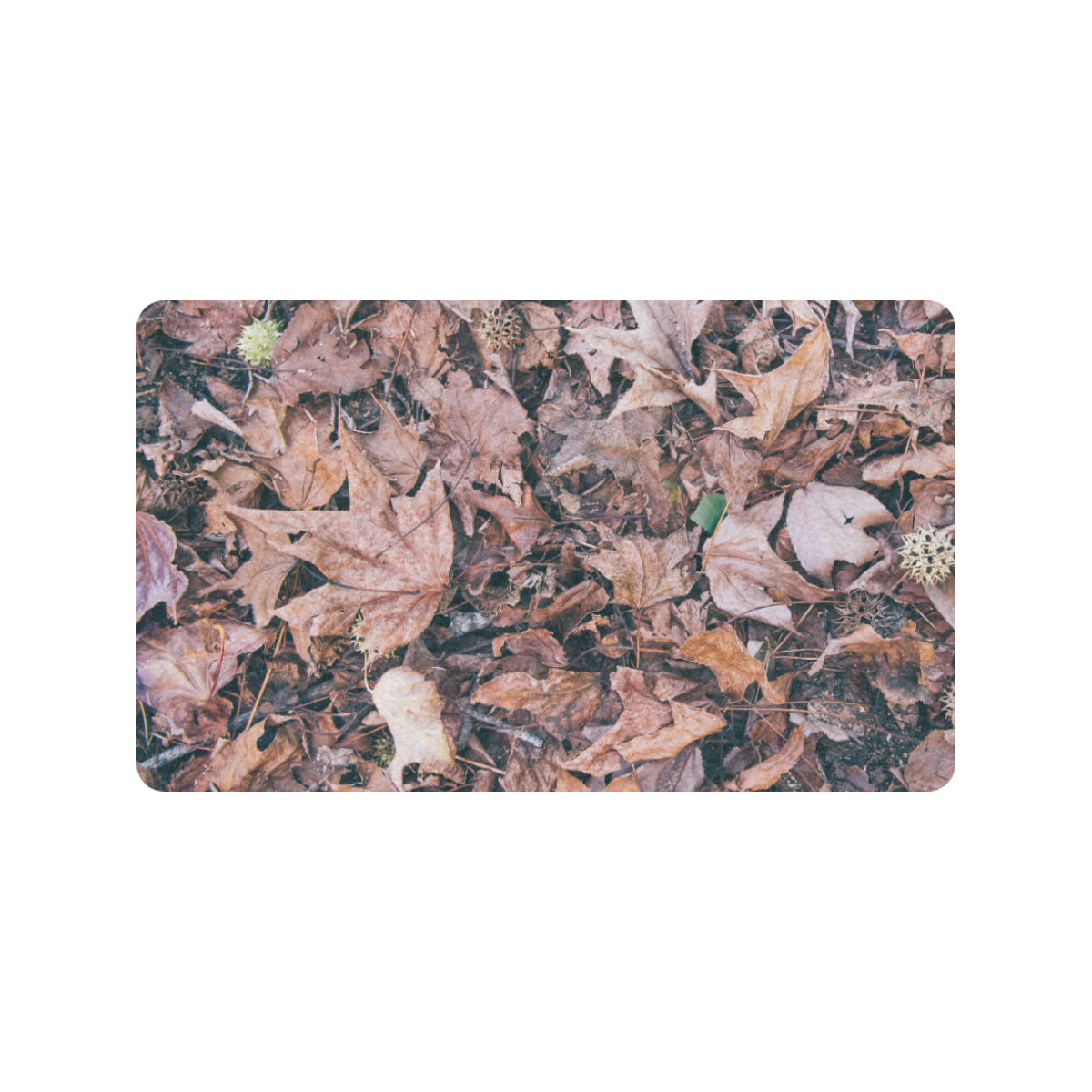 Camouflage Realistic Tree Leaf Print Rubber Doormat