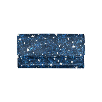 Cosmic Pattern Print Design 05 Women's Trifold Wallet