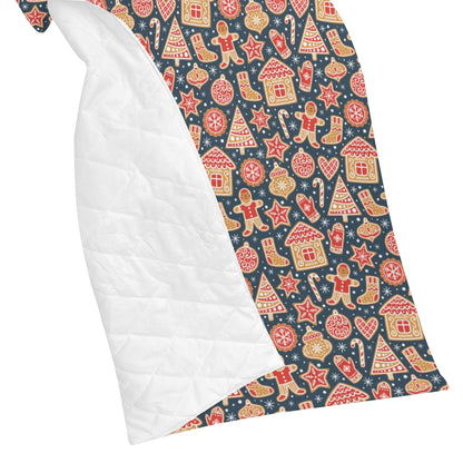 Gingerbread Pattern Print Design 03 Premium Quilt