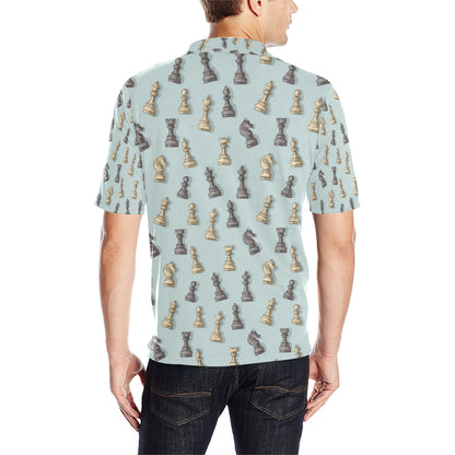 Chess Pattern Print Design 02 Men Polo Shirt