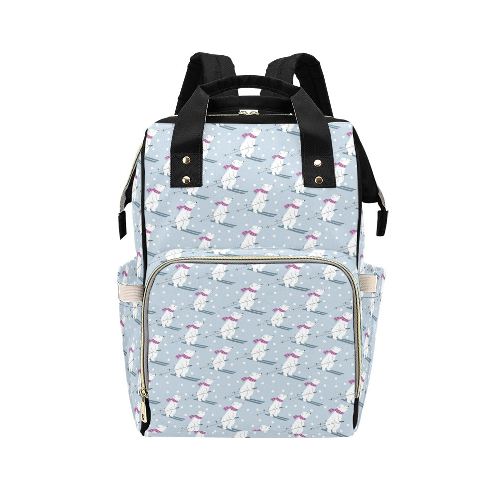 Ski Print Design LKS307 Diaper Bag Backpack
