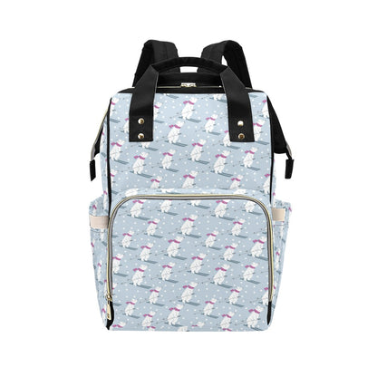 Ski Print Design LKS307 Diaper Bag Backpack