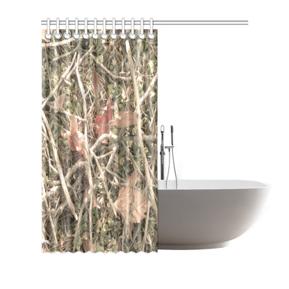 Camouflage Realistic Tree Authumn Print Shower Curtain