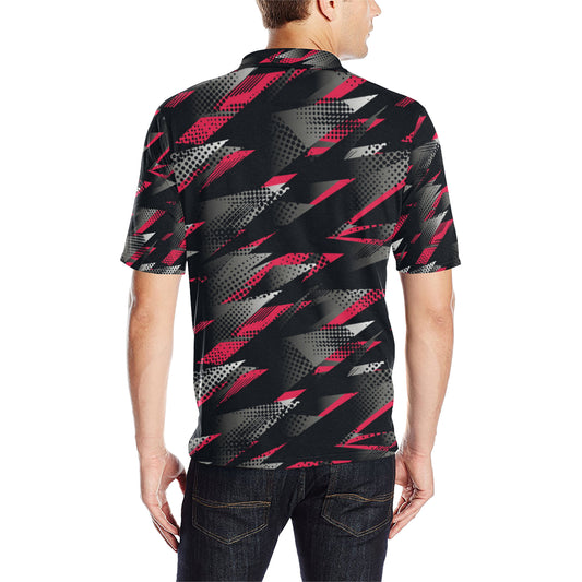 Racing Style Pattern Print Design A04 Men Polo Shirt