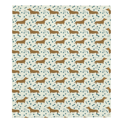 Dachshund Pattern Print Design 01 Premium Quilt