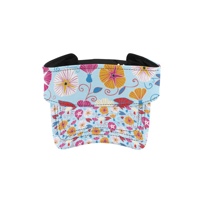 Morning Glory Pattern Print Design MG06 Unisex Sun Visor
