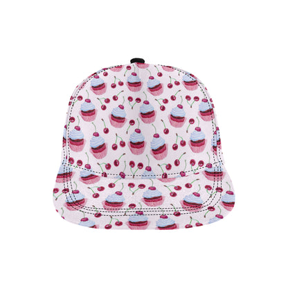 Cherry Cupcake Pink Pattern Snapback Cap
