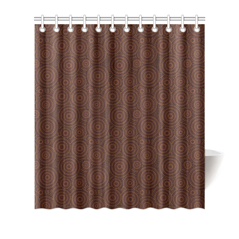 Aboriginal Pattern Print Design 02 Shower Curtain