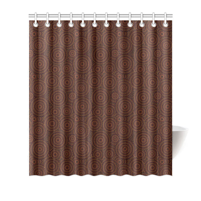 Aboriginal Pattern Print Design 02 Shower Curtain