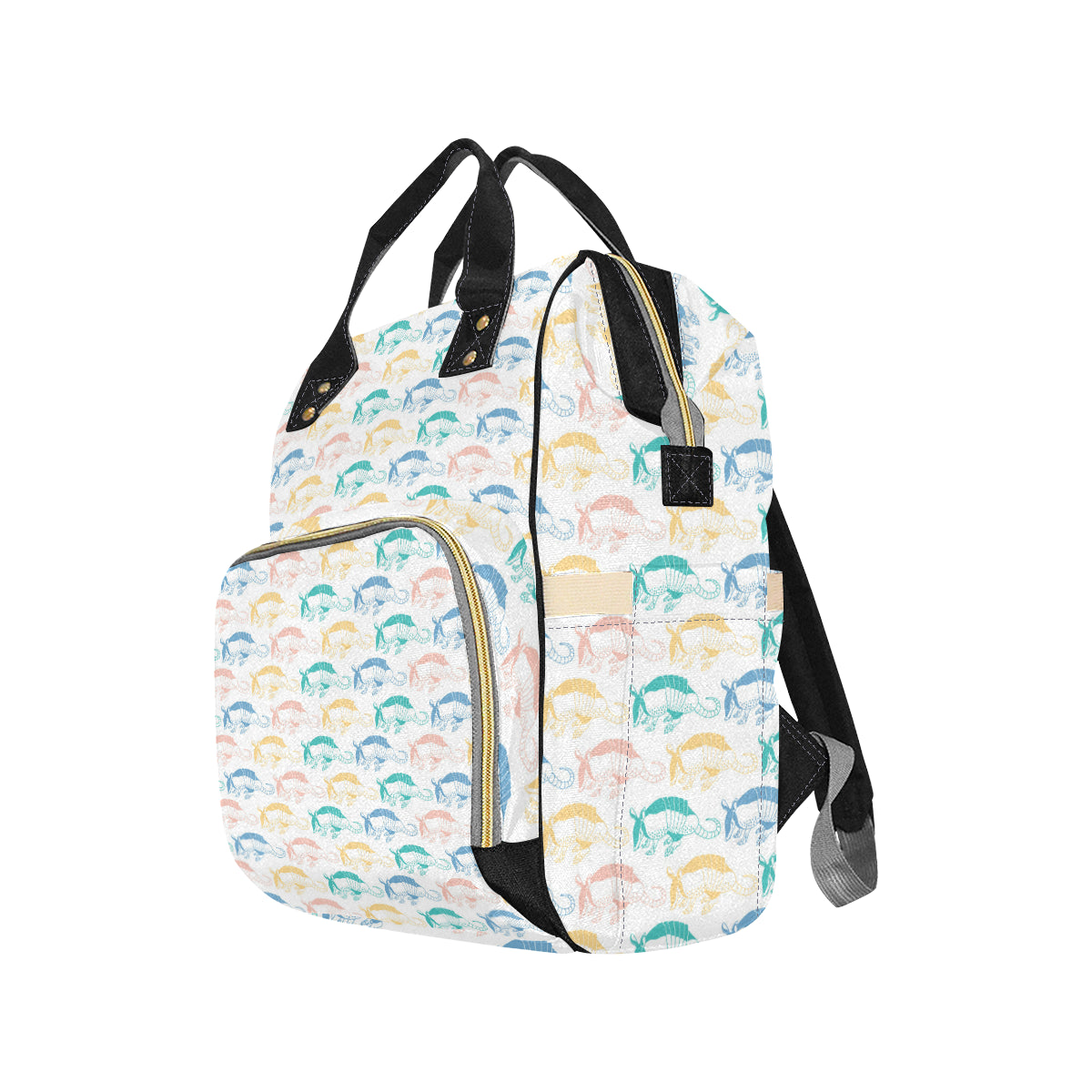 Armadillo Pattern Print Design 05 Diaper Bag Backpack