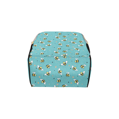 Bee Pattern Print Design BEE02 Diaper Bag Backpack