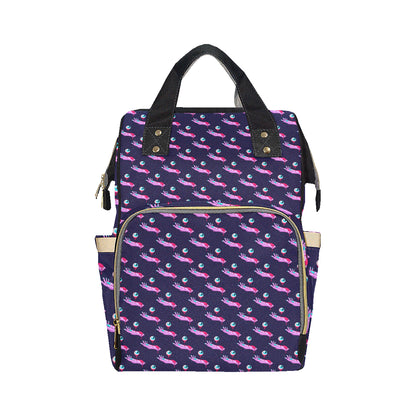 Zombie Pink Hand Design Pattern Print Diaper Bag Backpack