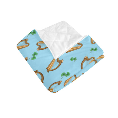 Harp Pattern Print Design 01 Premium Quilt