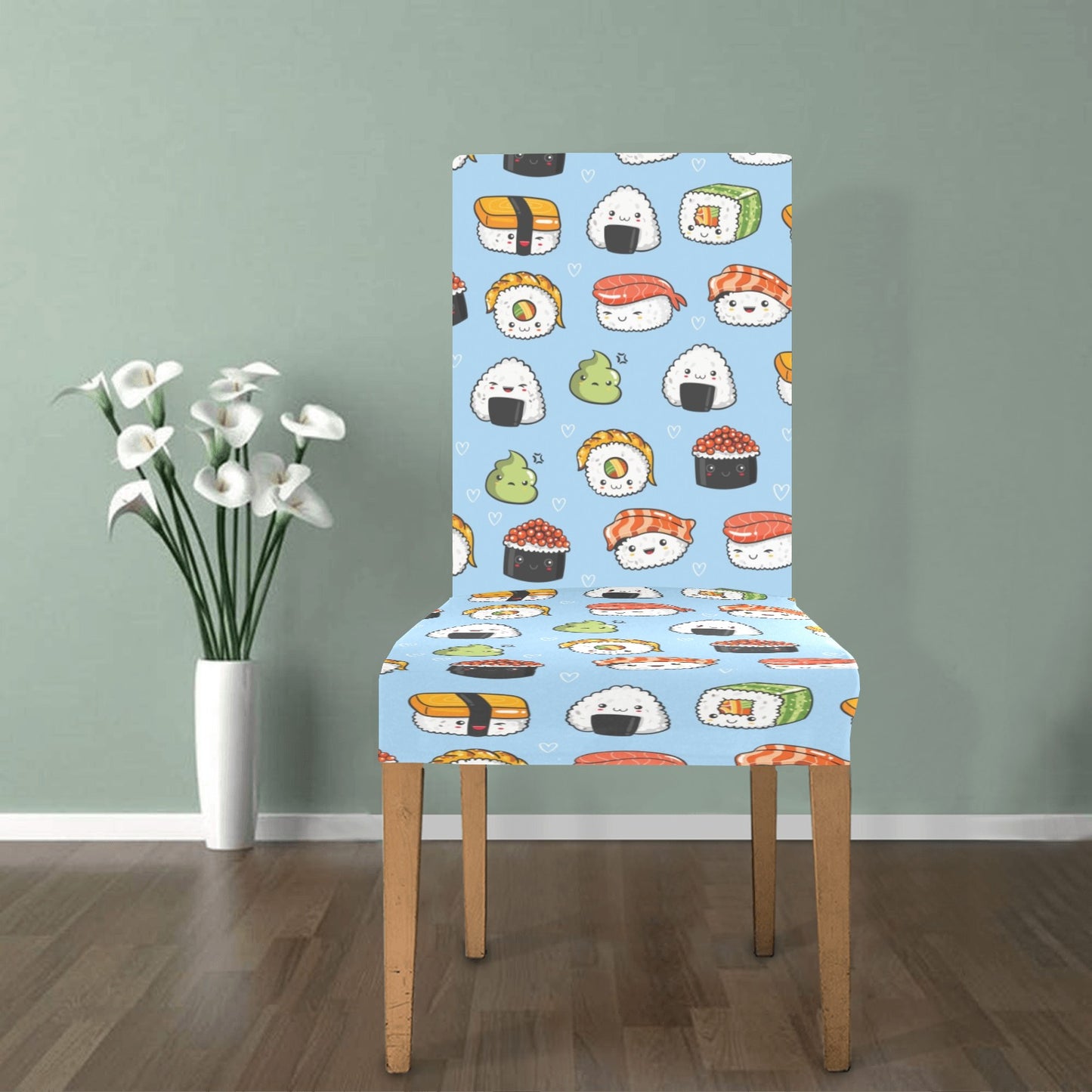 Sushi Print Design LKS303 Dining Chair Slipcover