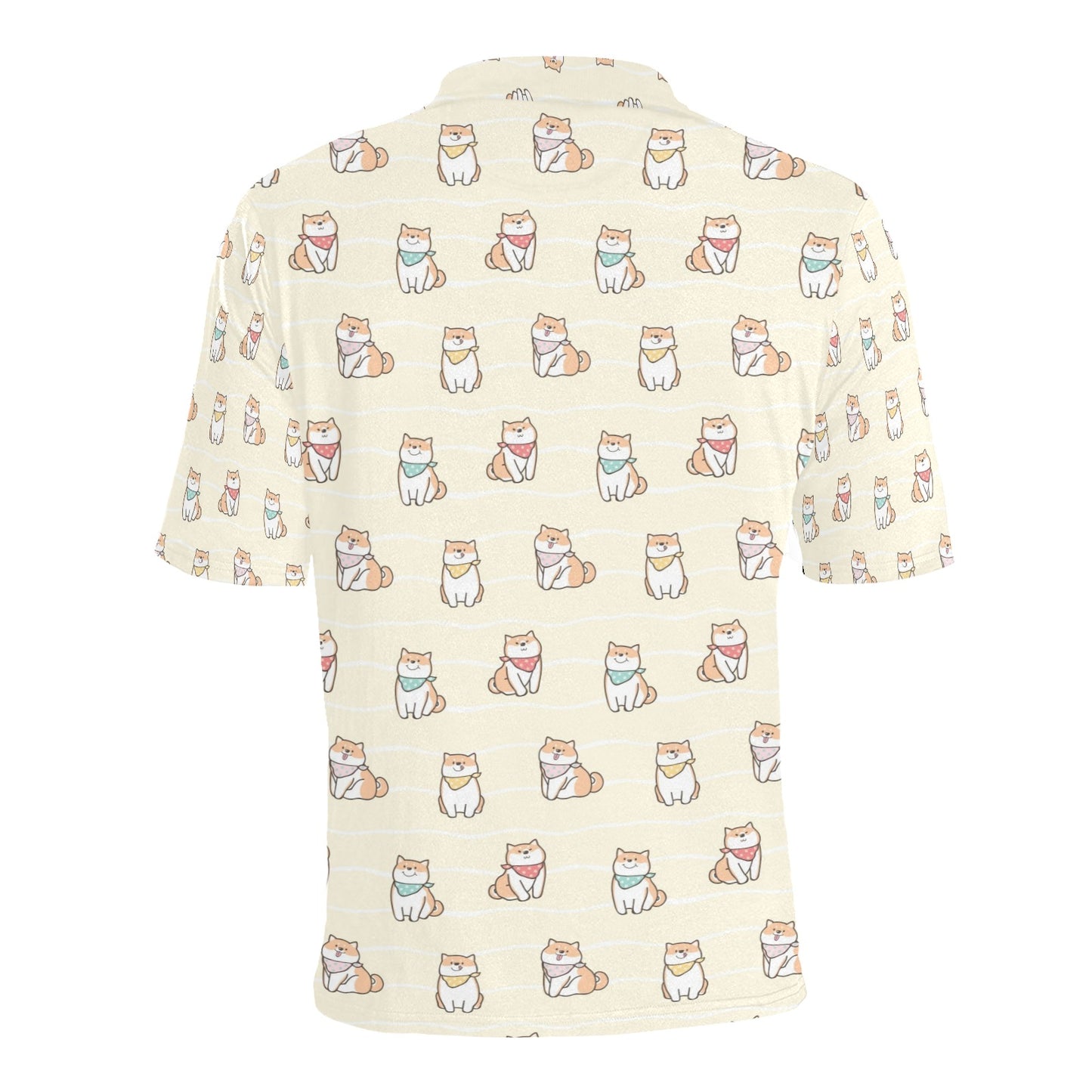 Shiba Inu Print Design LKS306 Men Polo Shirt