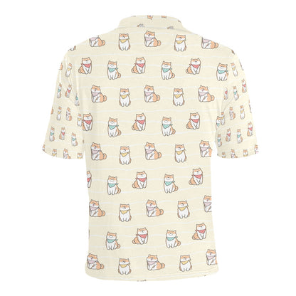 Shiba Inu Print Design LKS306 Men Polo Shirt