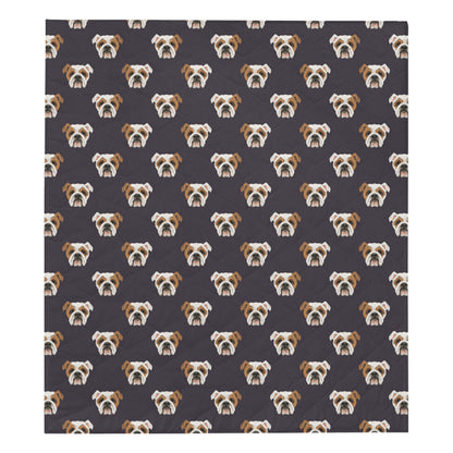 Bulldogs Pattern Print Design 03 Premium Quilt