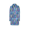 Surfboard Print Design LKS304 Women's Fleece Robe